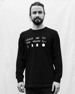Load image into Gallery viewer, FAY WILDHAGEN SORT LEAVE ME TO THE MOON LONGSLEEVE
