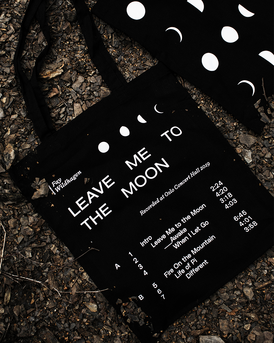 FAY WILDHAGEN LEAVE ME TO THE MOON TOTEBAG